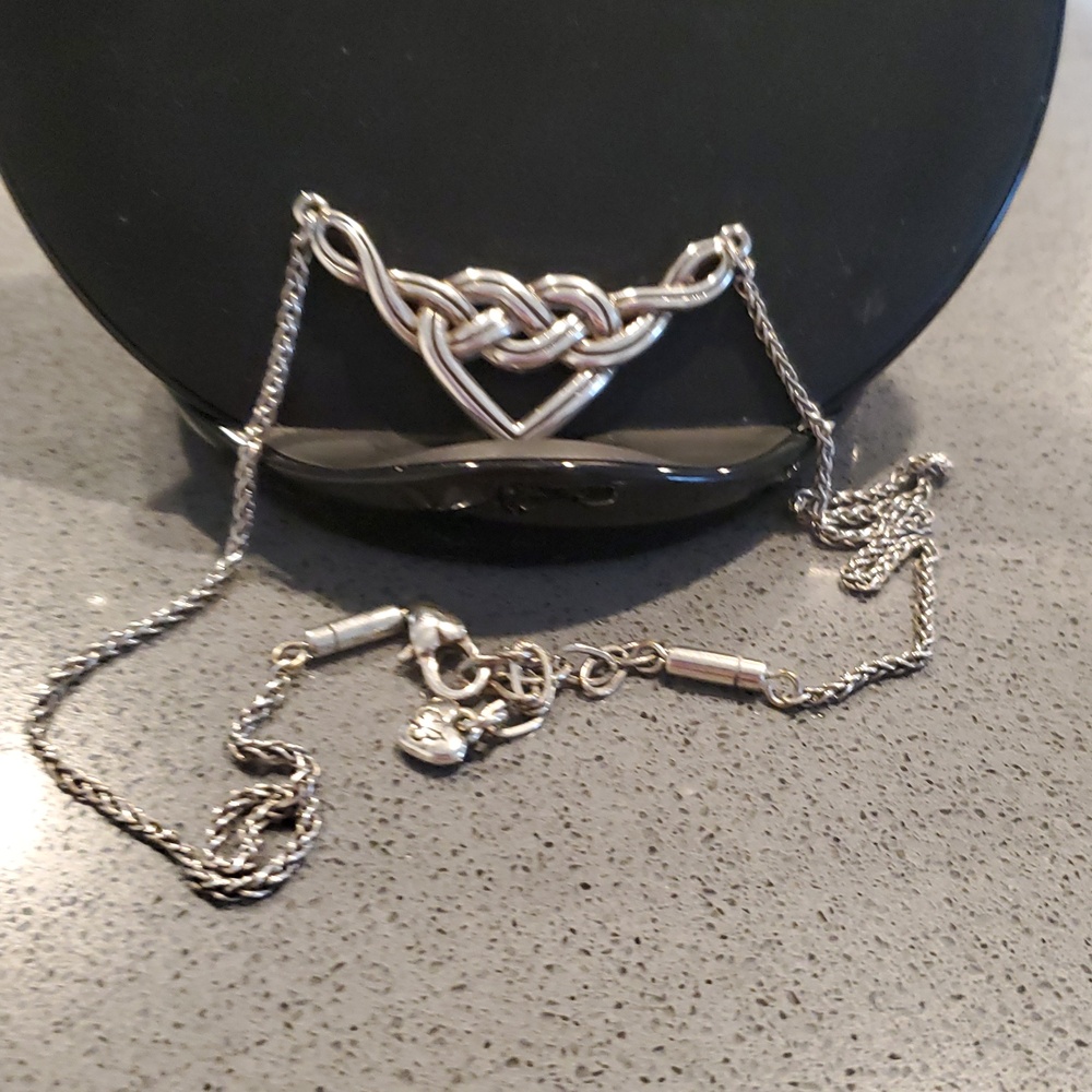 Brighton Interlok V Celtic Heart Necklace